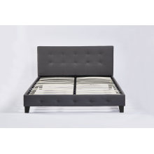 Modern Contemporary Leather Upholstered Platform Leather Bed